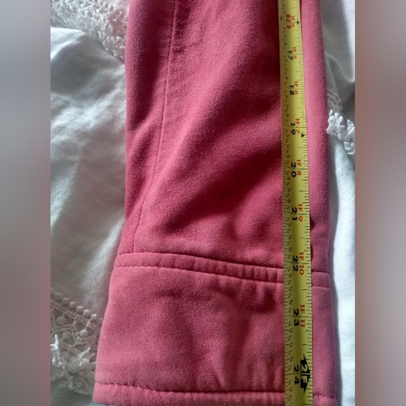 Liz Golf by Liz Claiborne Suede Lined Zip Up Jacket Snap Collar Sleeves S - Picture 10 of 12
